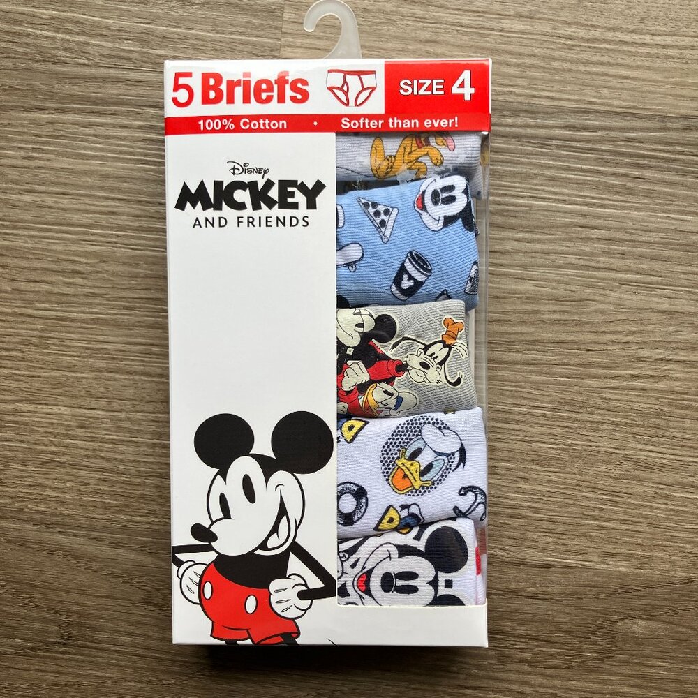Disney Mickey & Friends 5-Pack Boys Cotton Briefs